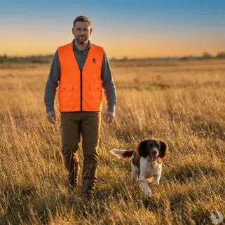Gilet sécurité Browning orange haute visibilité EPI