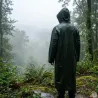 Manteau long de pluie Treeland T413 vert en polyester enduit PVC