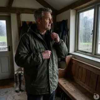 Coupe-vent fourré imperméable kaki taille S à 3XL