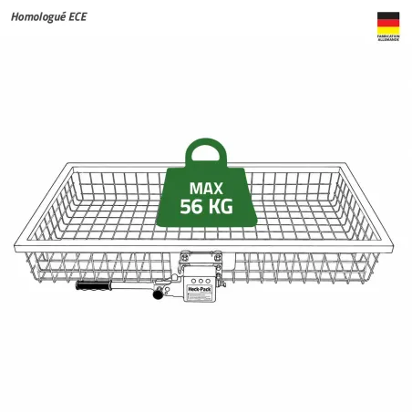 Porte-gibier relevable Heck-Pack 120 × 60 cm ECE | Ducatillon