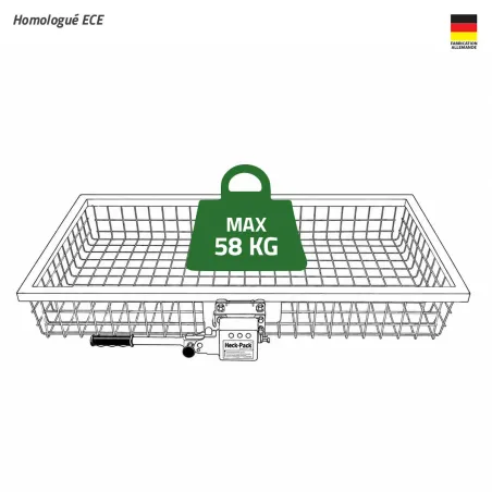 Porte-gibier fixe Heck-Pack 120 × 60 cm ECE | Ducatillon