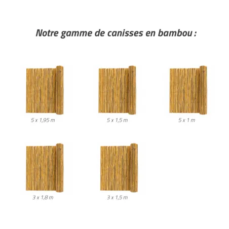 Canisse bambou fendu 5 × 1 m | Ducatillon