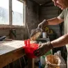 Mangeoire de cage GAUN rouge à crochets | Ducatillon