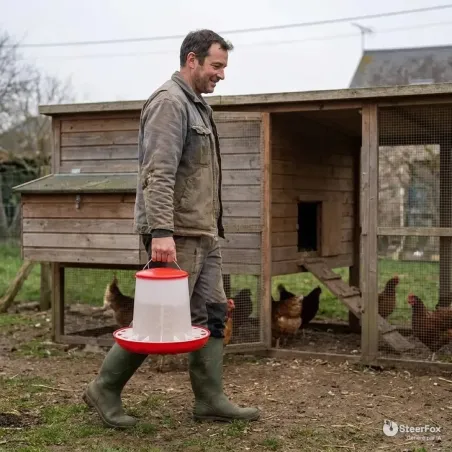 Mangeoire à trémie 12 kg pour volailles | Ducatillon