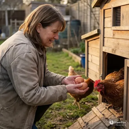 2 œufs factices pour poules en caoutchouc OLBA | Ducatillon