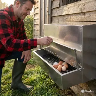 Pondoir poule galvanisé 2 cases extérieur | Ducatillon