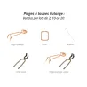 Lot de 10 pièges à taupes Putange en acier cuivré 5,5 mm, mécaniques et réutilisables. Idéal si vous possédez déjà une pince de 