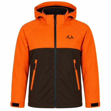Veste enfant imperméable Ridge polyester orange vert 6 à 16 ans