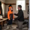 Veste enfant imperméable Ridge polyester orange vert 6 à 16 ans