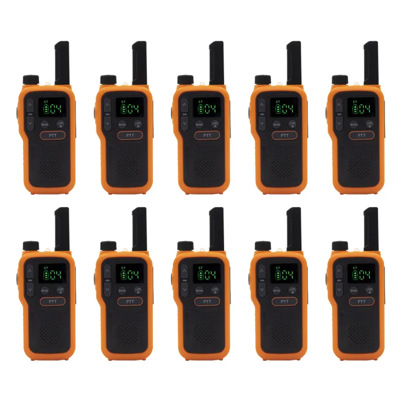 Lot de 10 Talkie-walkie lampe portée 5km rechargeable 18h