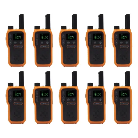 Lot de dix talkies-walkies orange et noir