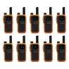 Lot de 10 Talkie-walkie lampe portée 5km rechargeable 18h