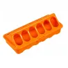 Mangeoire linéaire à trous plastique 20 cm poussins et cailles - Orange GAUN