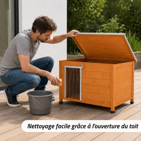 Niche chien haute isolation M 92 × 68 × 60 cm | Ducatillon Meta description