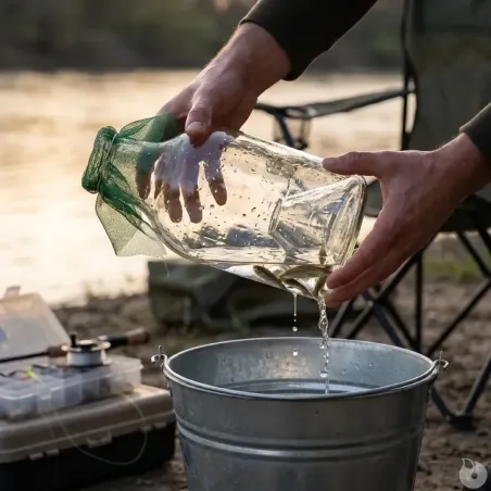 Carafe à vairons verre 2L fond en fome de goulet