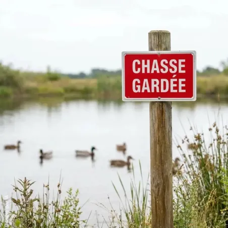 Panneau Chasse gardée alu 30x20 cm | Ducatillon