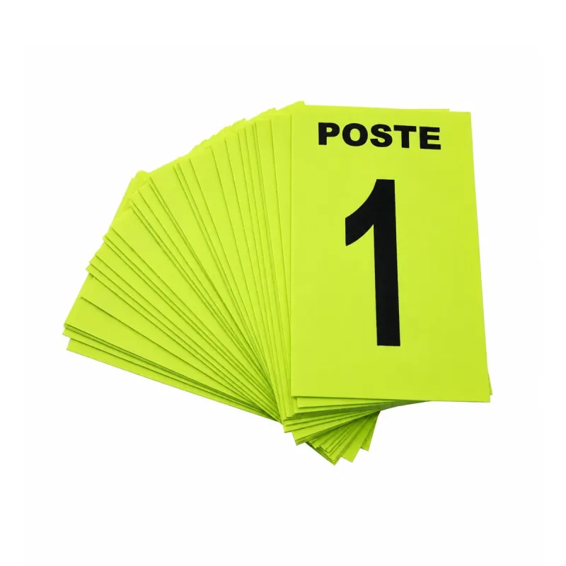 Jeu de 27 cartes de poste jaunes pour chasse en battue