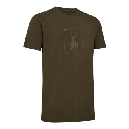 T-shirt Deerhunter cerf kaki viscose de bambou coton stretch