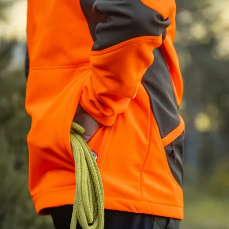 Veste softshell Deerhunter Rogaland orange et verte | Ducatillon