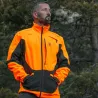 Veste softshell Deerhunter Rogaland orange et verte | Ducatillon