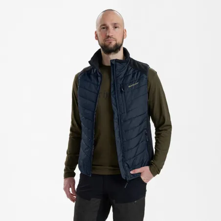 Gilet matelassé-tricot Moor bleu marine - Confort et liberté de mouvement