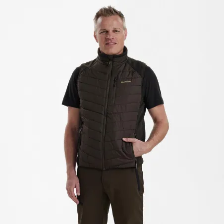 Gilet matelassé-tricot Moor marron - Confort et chaleur pour la chasse