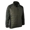 Veste matelassée Moor vert avec détails tricotés contrastants