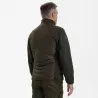 Veste matelassée Moor vert avec détails tricotés contrastants