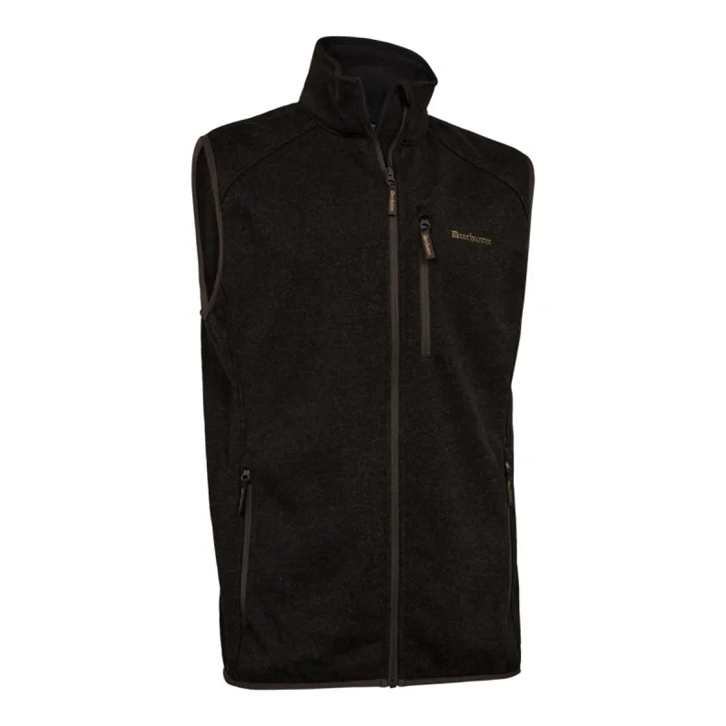 Gilet sans manches tricoté Moor - Marron extensible