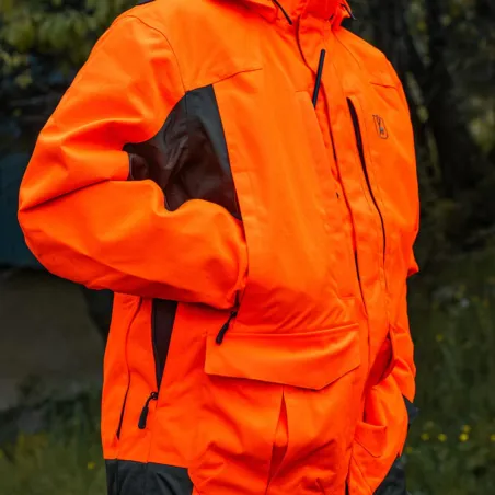 Veste Deerhunter Recon Dura-Tex orange à membrane | Ducatillon
