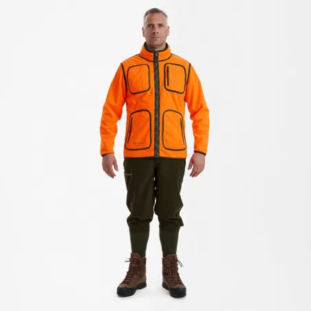 Veste polaire réversible Deerhunter Gamekeeper orange verte