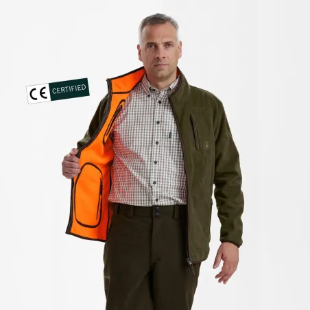 Veste polaire réversible Deerhunter Gamekeeper orange verte