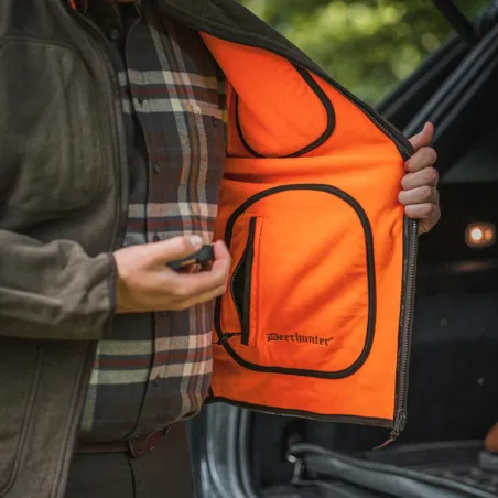 Veste polaire réversible Deerhunter Gamekeeper orange verte