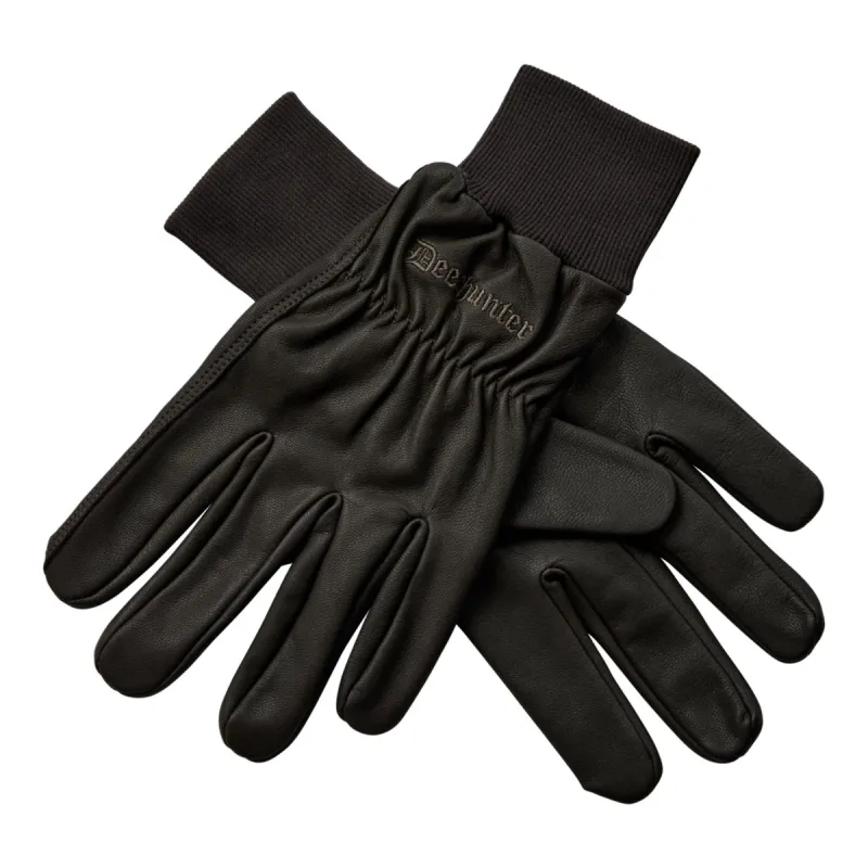 Gants en cuir marron en cuir de chèvre - Unisexe