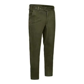 Pantalon Deerhunter Strasbourg vert, cuir naturel déperlant