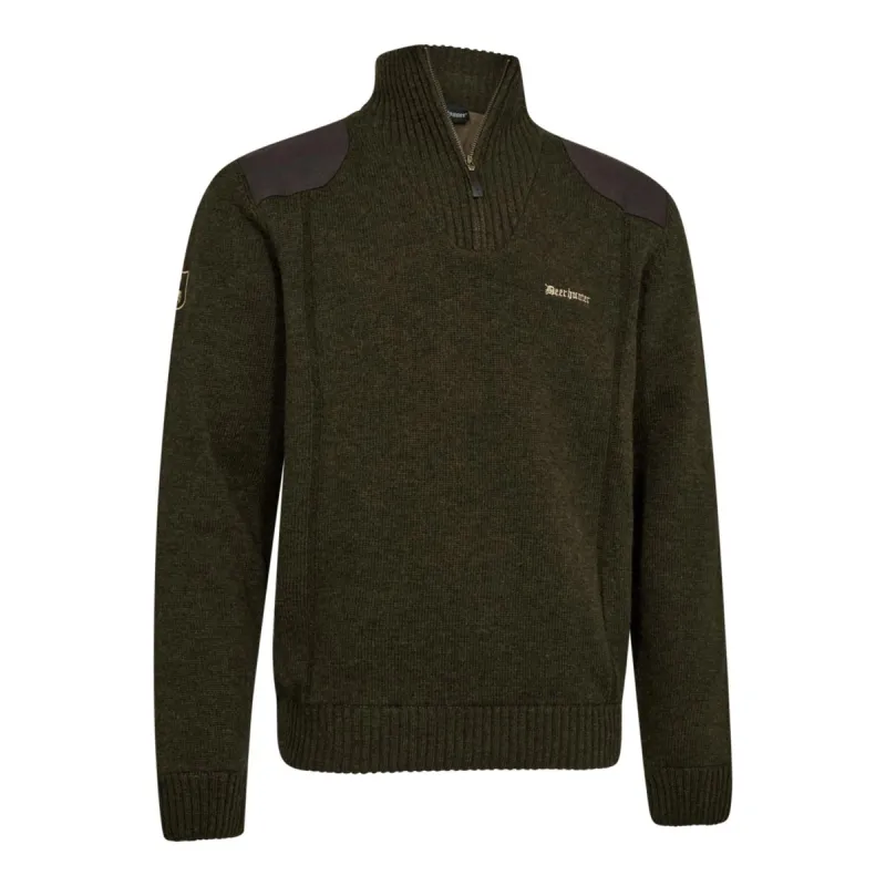 Pull Deerhunter Finley Stormliner vert en laine mélangée
