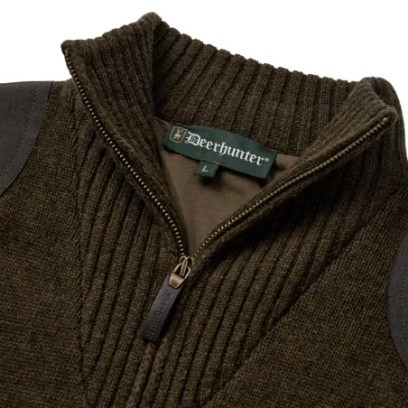 Pull Deerhunter Finley Stormliner vert en laine mélangée