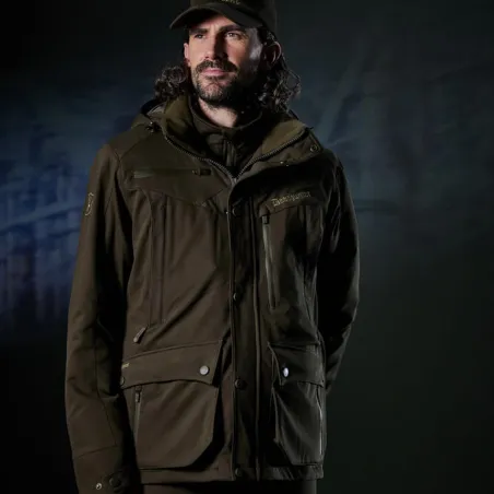 Veste Deerhunter Muflon Pro verte imperméable et isolante