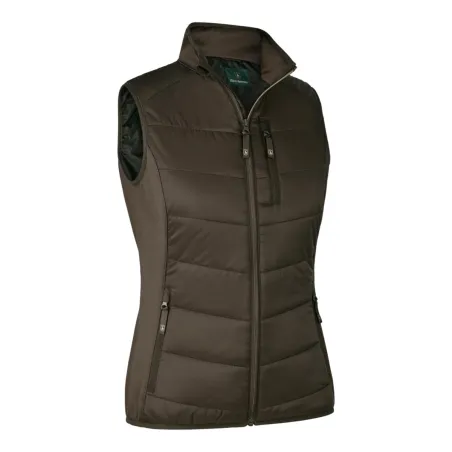 Gilet chauffant femme Deerhunter marron sans manches | Ducatillon