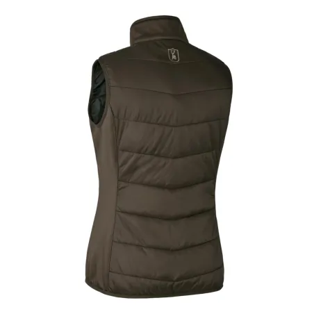 Gilet chauffant femme Deerhunter marron sans manches | Ducatillon