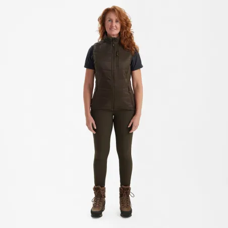 Gilet chauffant femme Deerhunter marron sans manches | Ducatillon