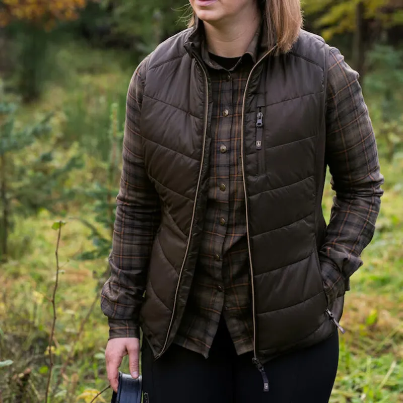 Gilet chauffant femme Deerhunter marron sans manches | Ducatillon