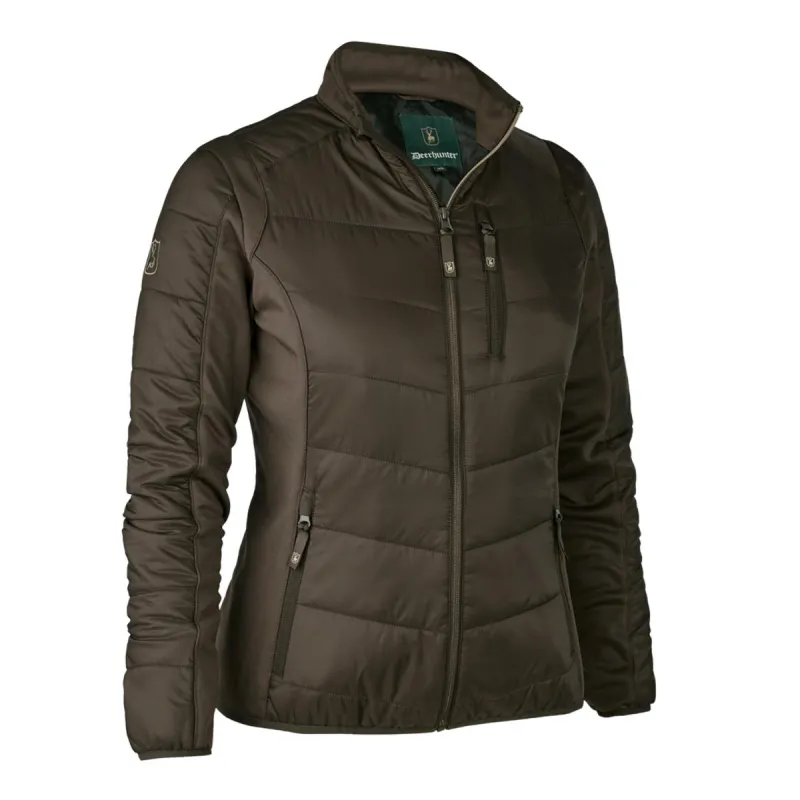 Veste chauffante femme marron taille 36/38 avec système chauffant intégré