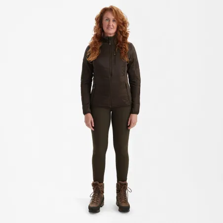 Veste chauffante femme marron taille 36/38 avec système chauffant intégré