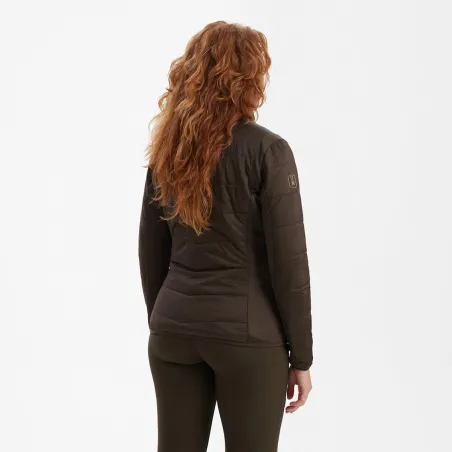 Veste chauffante femme marron taille 36/38 avec système chauffant intégré