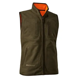 Gilet polaire réversible Gamekeeper orange/vert - Certifié EPI CAT II