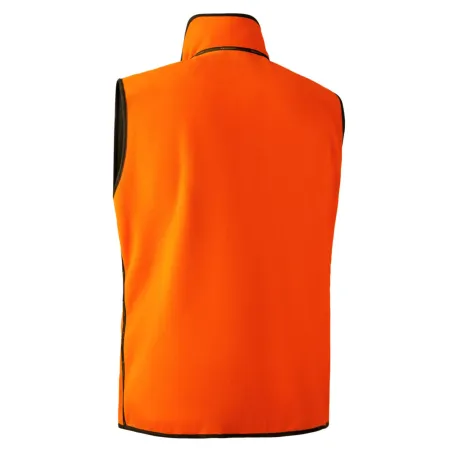 Gilet polaire réversible Gamekeeper orange/vert - Certifié EPI CAT II