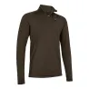 Sous-pull chauffant Deerhunter Heat Game marron col zippé