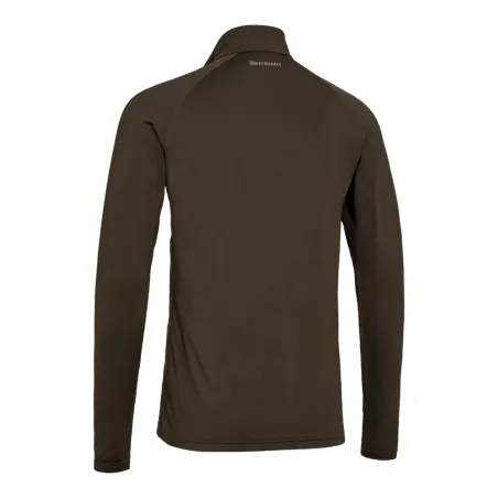 Sous-pull chauffant Deerhunter Heat Game marron col zippé