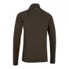 Sous-pull chauffant Deerhunter Heat Game marron col zippé
